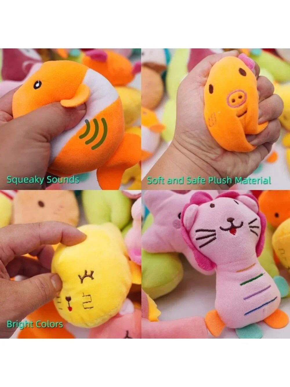 27-Pack Cute Plush Squeaky Toys for Small Dogs - Fun & Durable Dog Chew Toys